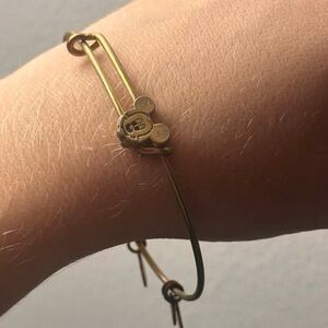 Alex and Ani Disney Mickey Mouse Slider Bead Charm Bangle Rafaelian Gold